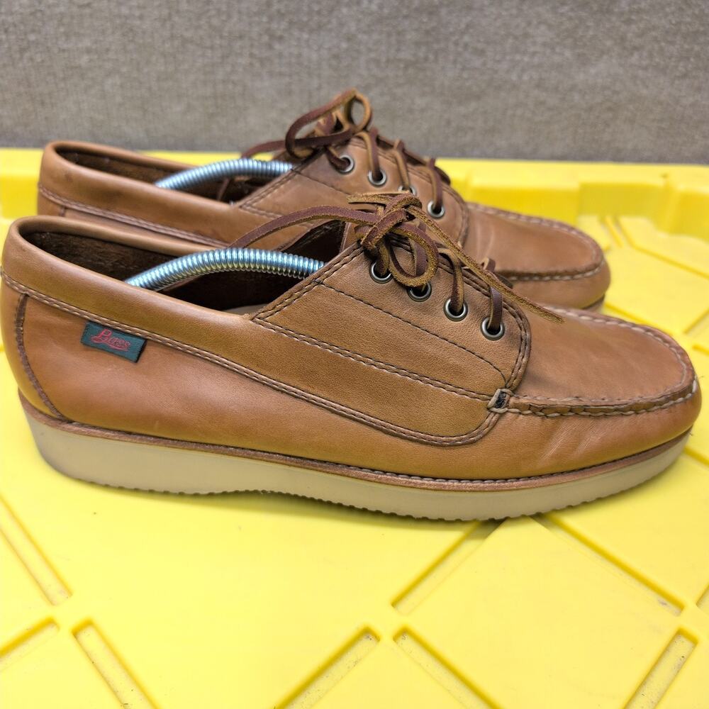 GH BASS Men's Clayton Camp Moc Brown Caramel Shoes Size 11.5